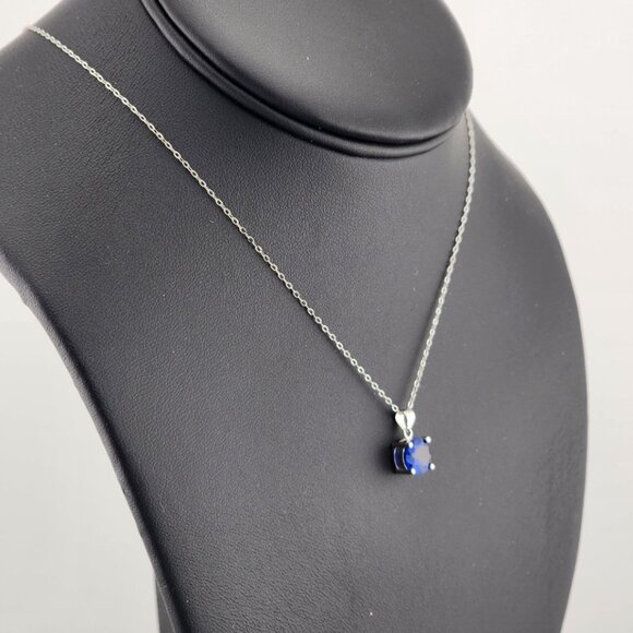 Blue Gemstone Necklace in 925 Sterling Silver - Picture 2 of 6